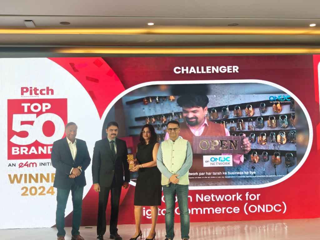 ONDC wins Challenger brand at e4m Pitch Top 50 Brands 2024